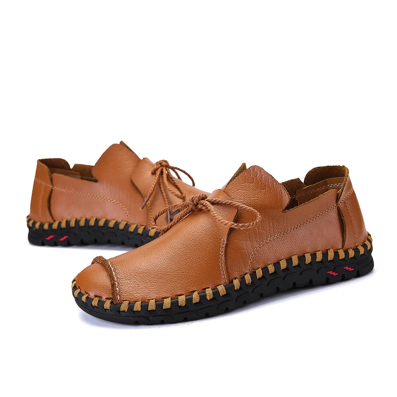 Designer Leather Shoes Hard-Wearing Men Casual Mens Loafers Flat With High Quality erkek ayakkabi 38-50 | Обувь