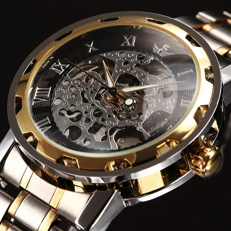 Часы мужские механические с ремешком из нержавеющей стали SWQ16|watch brand men|watch menwatch men