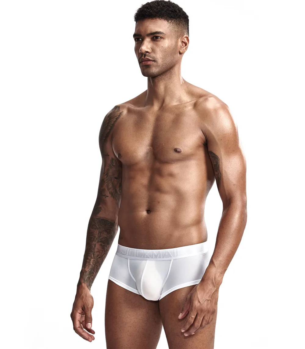 JOCKMAIL, ультра-тонкое сексуальное нижнее белье, мужские боксеры, одноцветные, выпуклые, мужские трусы, Короткие трусы, Слип, Homme Cueca, Гей Нижнее белье