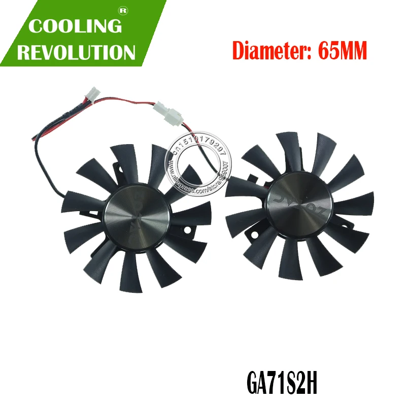 Новинка для ZOTAC GeForce GTX1050 GTX 1050 Ti OC 4 ГБ GDDR5 128 бит APISTEK GA71S2H ANTA DC12V 2Pin GPU Вентилятор