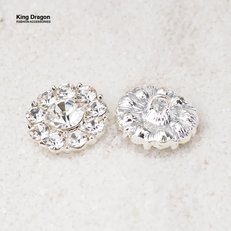 Новое поступление прозрачные пуговицы со стразами Пришивные украшения для