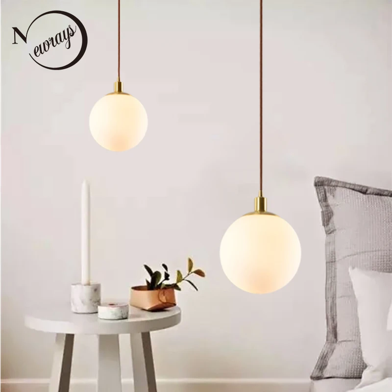 Латунные подвесные лампы в скандинавском стиле лофт с одной головкой и