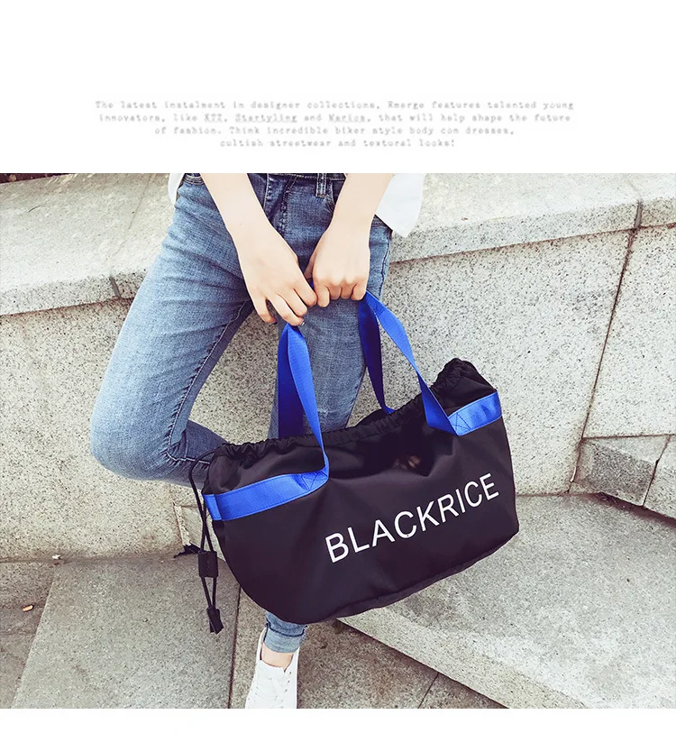 Письмо модный бренд Оксфорд Gym Bag для фитнес для женщин спортивная сумка чехол для мусора путешествия вещевой мешок женский