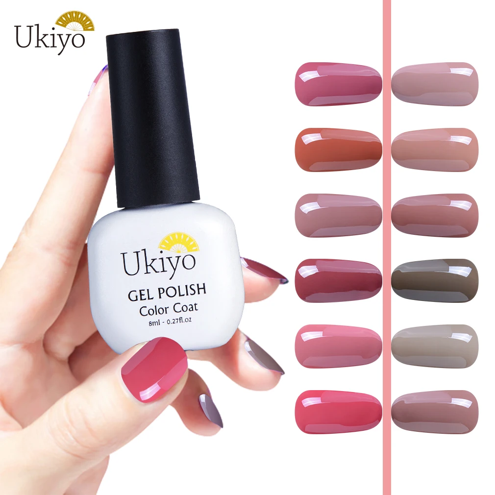Ukiyo 8 мл Обнаженная серия Гель для ногтей замочить от УФ гель верхнее покрытие bae