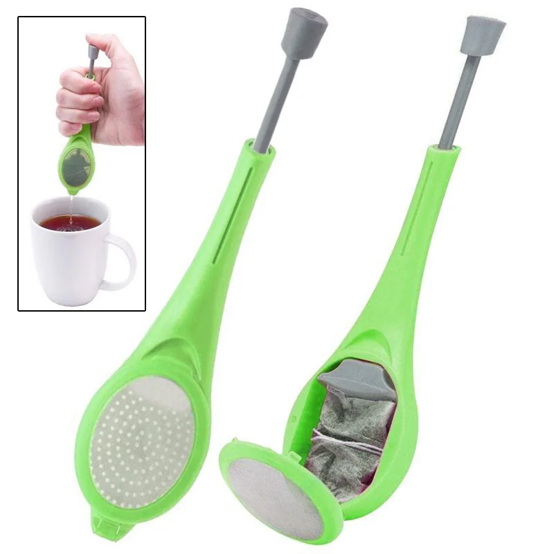Чай Infuser встроенный Плунжер здоровый интенсивный вкус многоразовый чай мешок пластиковое ситечко для чая и кофе ситечко для измерения вихревого крутого перемешивания и пресса