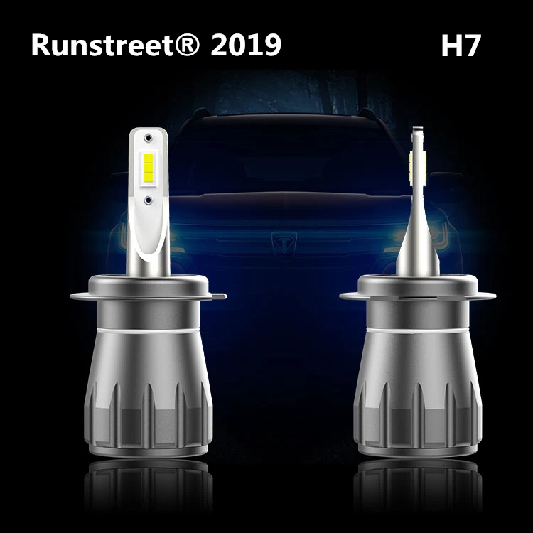 Runstreet 2019 объектив проектора H7 светодиодный светильник 6000K белый автомобильный