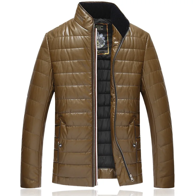 Batmo новинка 2017 зимняя высококачественная Мужская парка из искусственной кожи