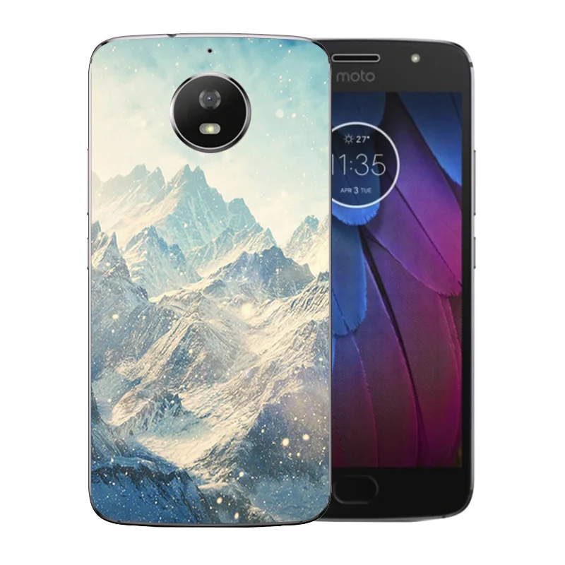 Чехол для телефона Motorola Moto G5s Сумка с ландшафтным узором тонкий мягкий