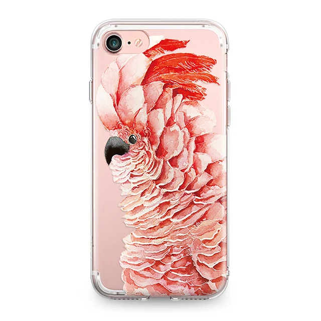 Красивый чехол для телефона из ТПУ с рисунком попугая птица Колибри Iphone 4 4S 5 5S SE 5C 6