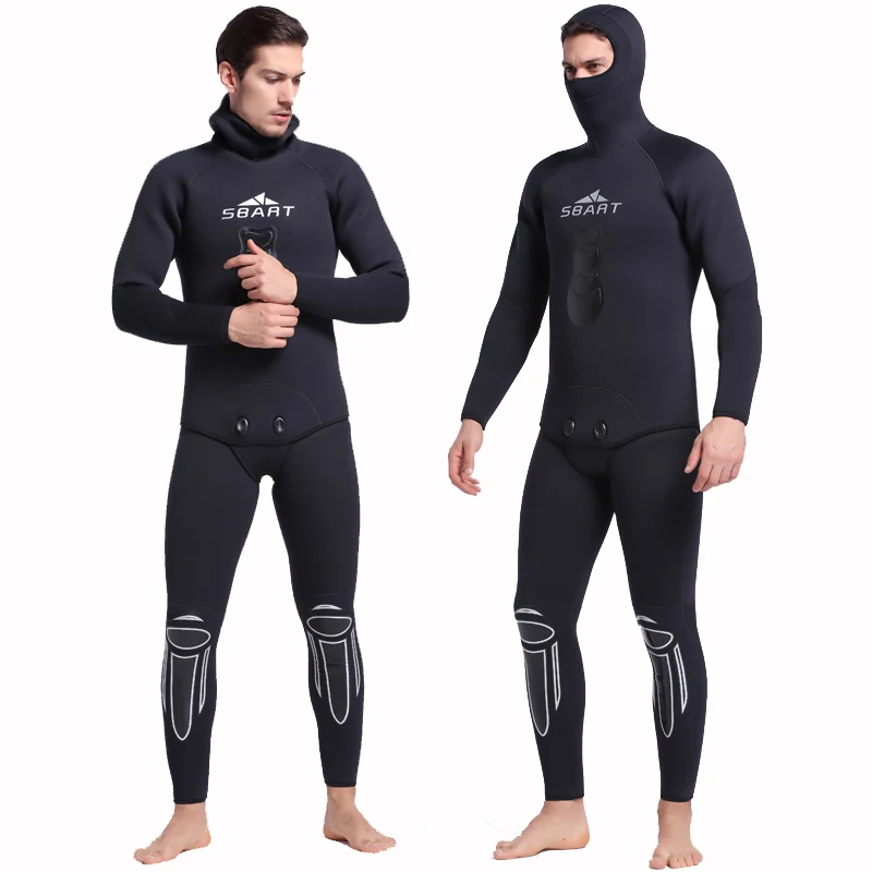 Черный гидрокостюм Sbart для подводной охоты 2 шт. 5 мм отдельный пиджак freediving supratex