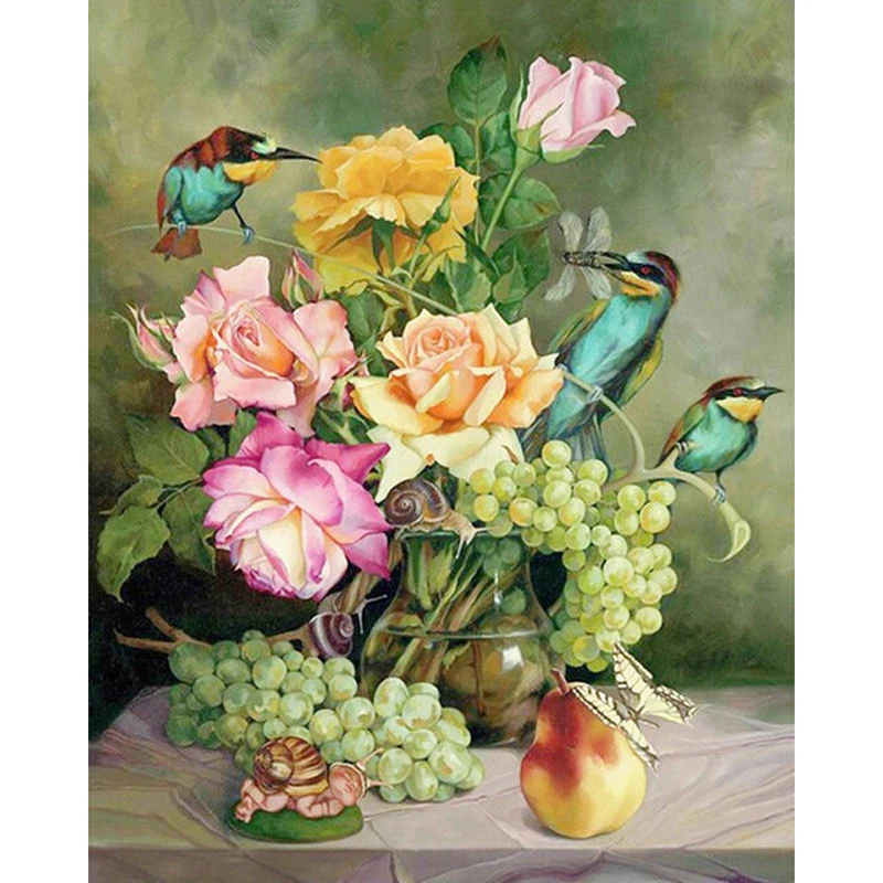 

YIKEE Diamond Painting Butterfly Flowers Animal Full Square/Round Drill Diamond Embroidery Picture Of Rhinestones Beadwork y693