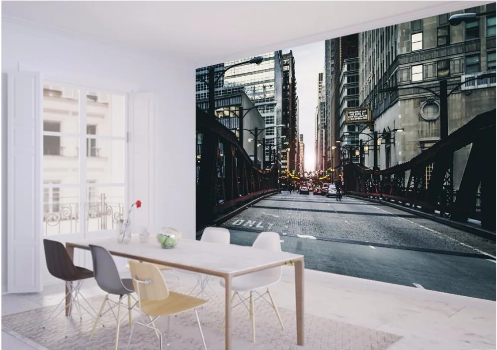 WDBH Пользовательские настенные 3d обои в европейском стиле шумные улицы домашний