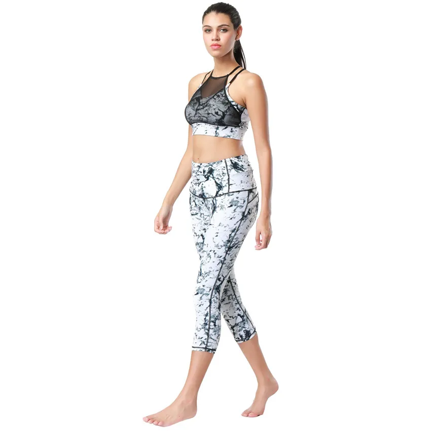 Брюки-Капри Dragon Fit для йоги спортивные облегающие брюки с высокой талией леггинсы