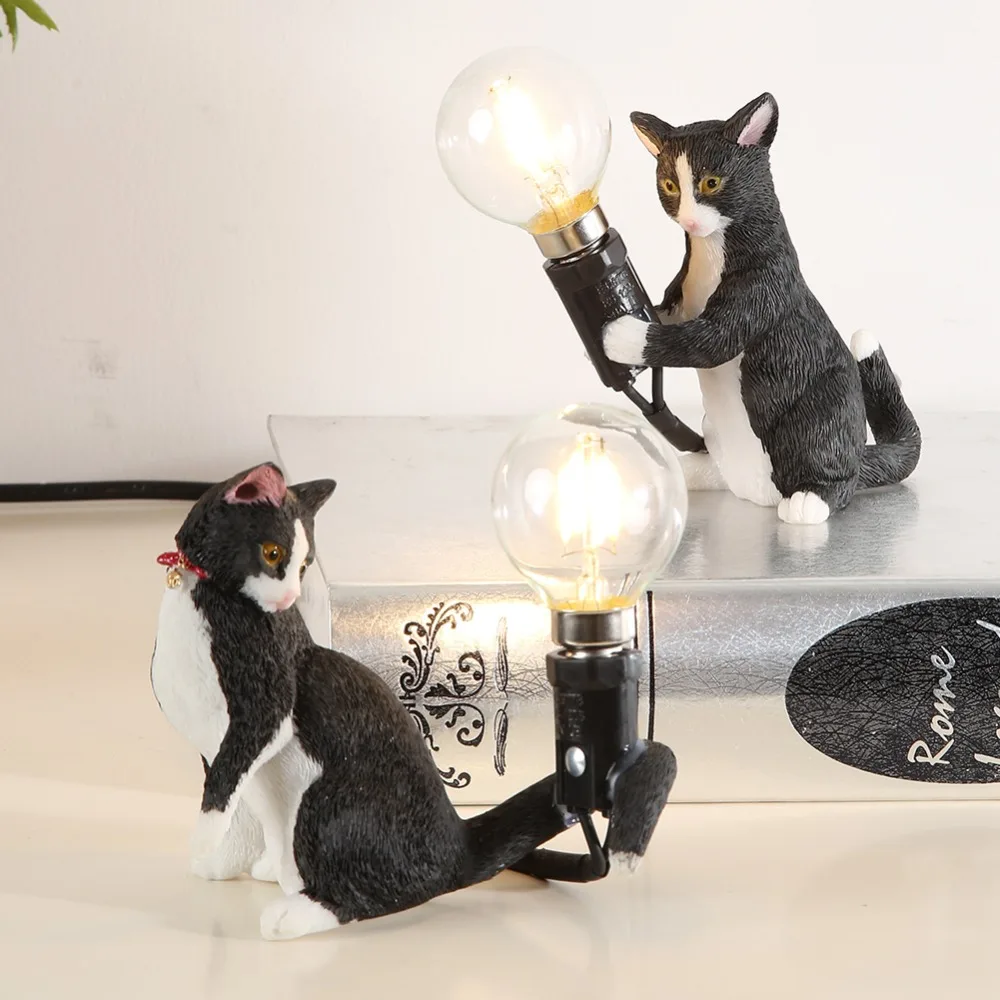 Seletti кошка лампа, смоляные Настольные светильники, прикроватные настольные лампы креативный подарок украшения