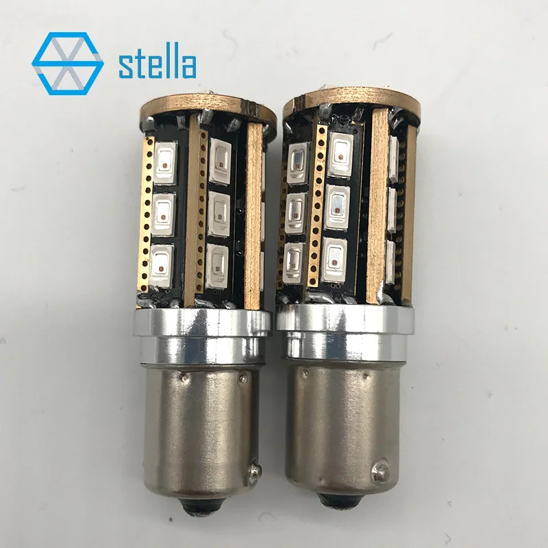 2 шт. 1156/BA15S/P21 авто светодиодные лампы Янтарный/красный/белый для переднего или