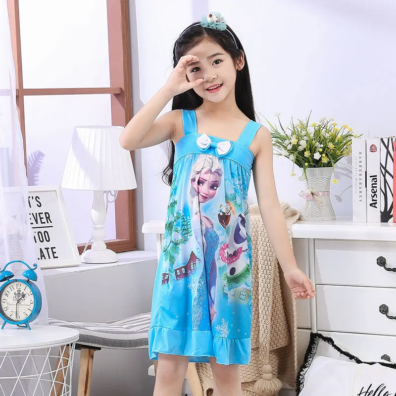 style 14 Ночная рубашка принцессы Анны и Эльзы из мультфильма; сезон весна-лето; детские пижамы с длинными рукавами для девочек; одежда для сна; детская ночная рубашка; ночная рубашка - Цвет: style 14