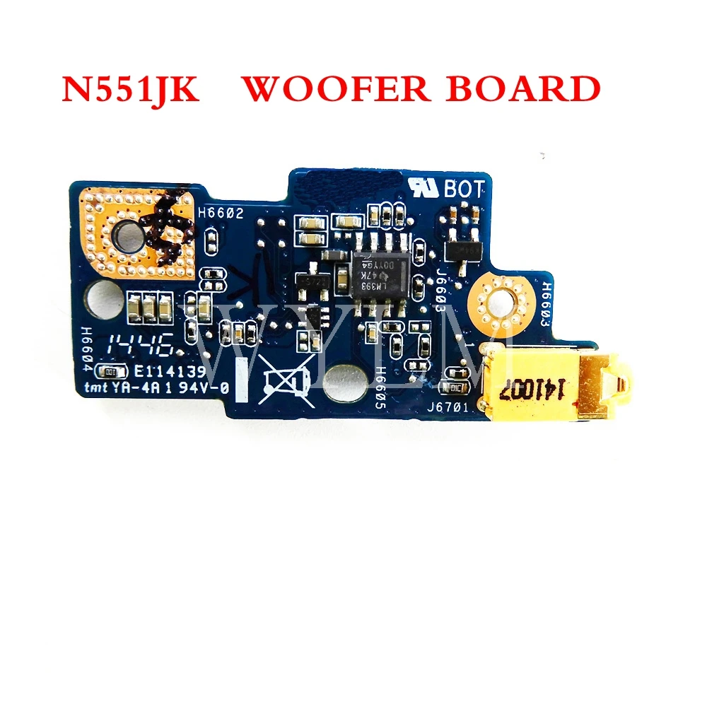 N551JK НЧ-динамик BOARD for ASUS N551J N551JM N551JX N551JW G551JW G551JM G551JX аудио Плата WOOFER_BOARD тесты