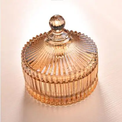 D 16x15cm Ретро квадратная банка для сахара из янтарного стекла пищевая бутылка для хранения конфет коробка с губами подарочная шкатулка для украшений для дома кухни вечерние украшения 04308 - Цвет: D 16x15cm