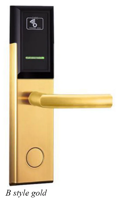 B style gold Безопасность Электронный умный дверной замок сенсорный экран замок цифровой код клавиатуры Засов дверной замок для дома гостиницы квартиры - Цвет: B style gold