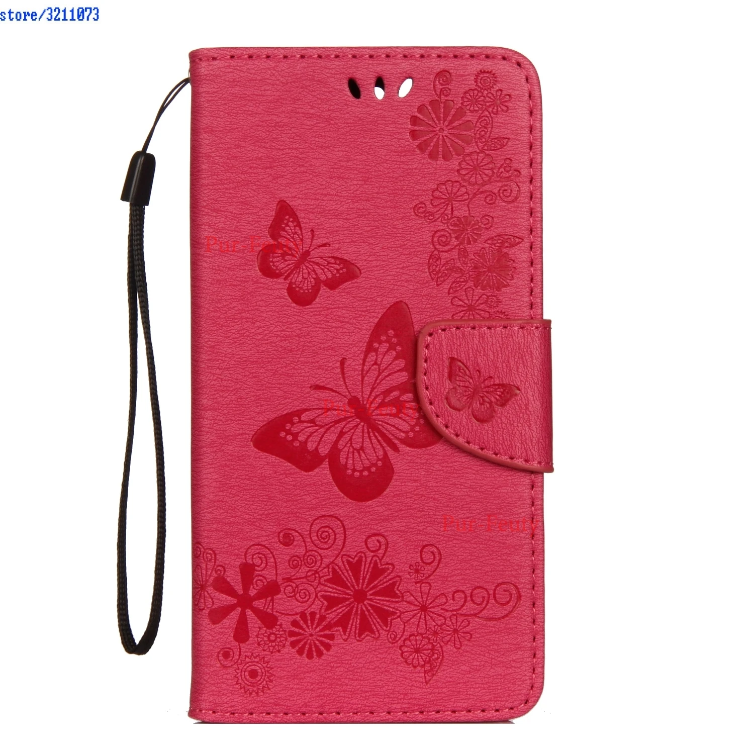 Rose Red Filp чехол для lenovo Vibe C2 C 2 K10a40 K10 a40 VibeC2 чехол для телефона кожаный чехол для lenovo C2 C 2 K10a 40 чехол для телефона с бабочкой - Цвет: Rose Red