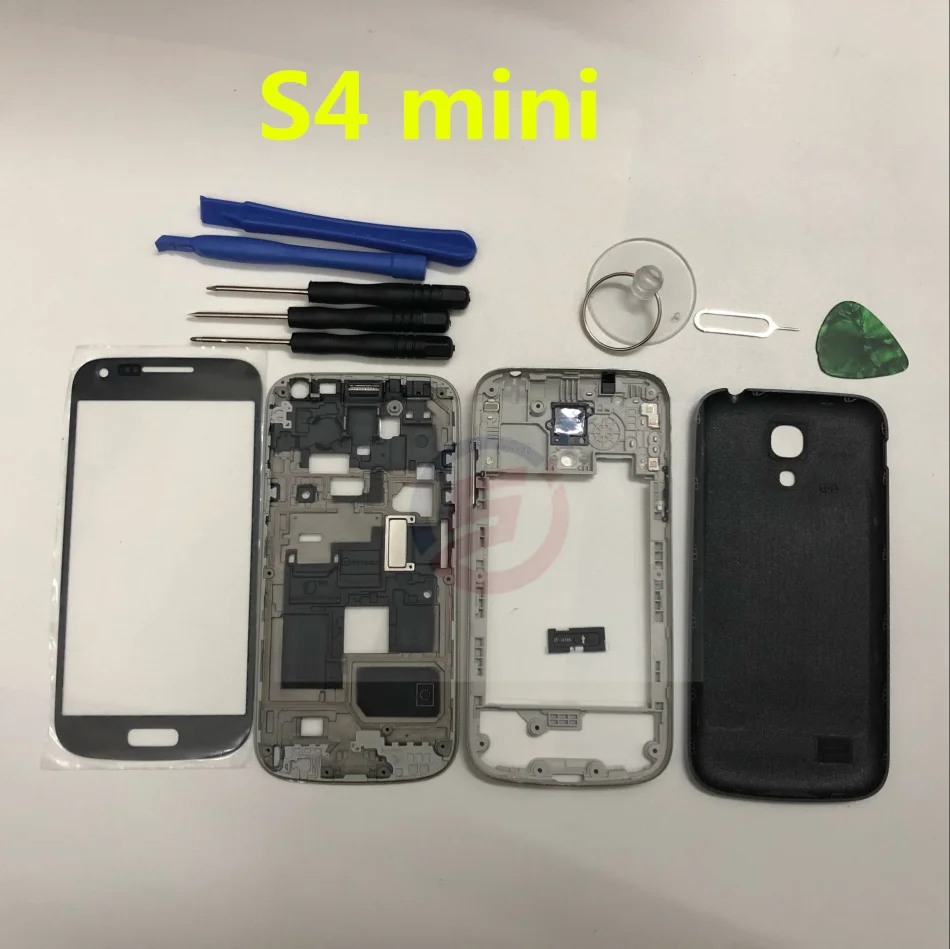 Запасные части для корпуса Samsung Galaxy S4 mini i9190 i9195 i9192 полный комплект аксессуары +