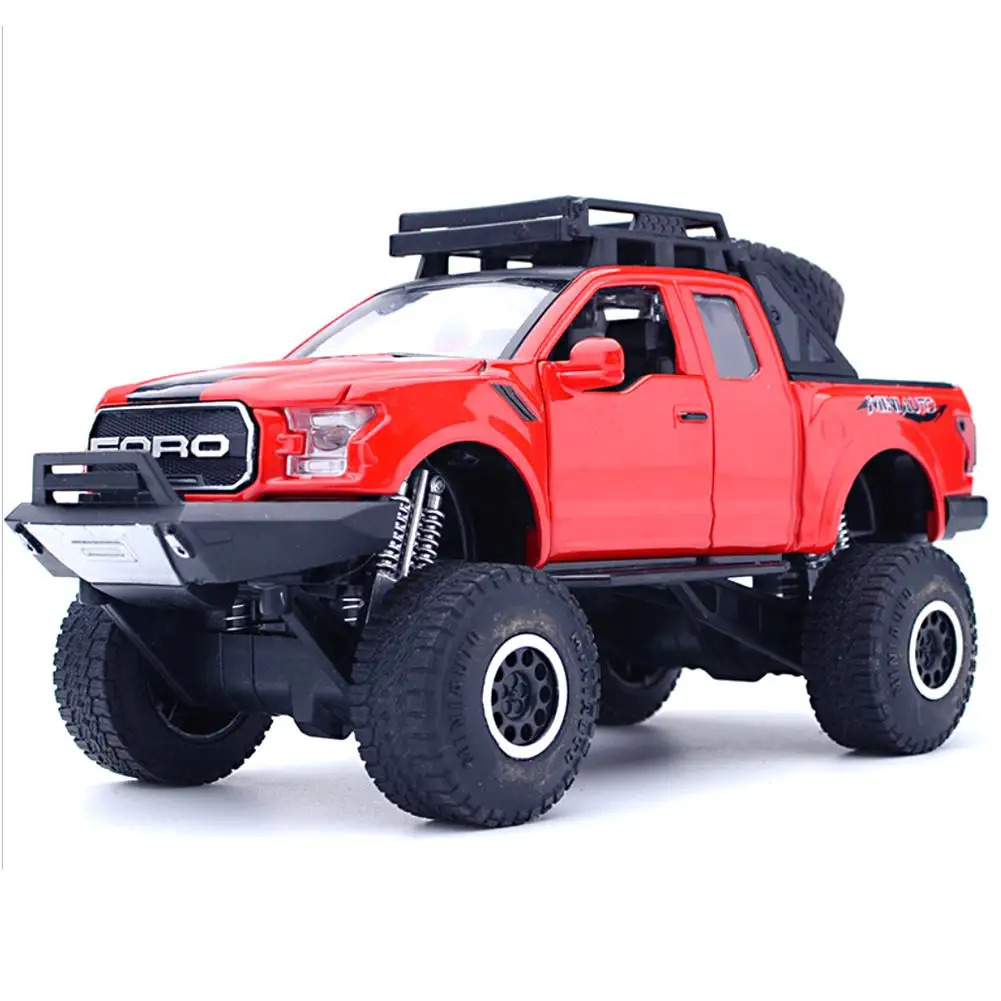 1:32 пикап сплава модель игрушечный автомобиль для Ford F150 Raptor звук и светильник