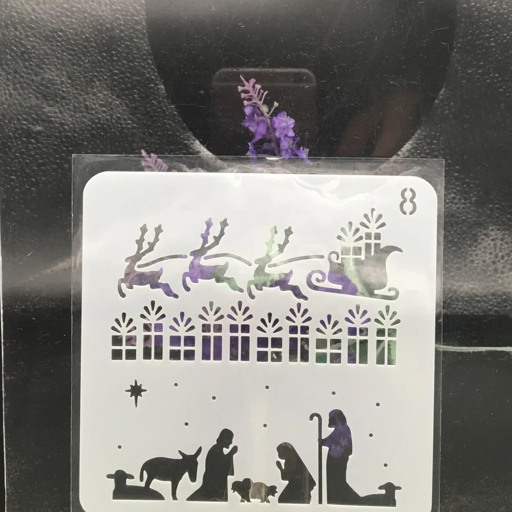 

13cm Christmas Deer DIY Layering Stencils Wall Painting Scrapbook Coloring Embossing Album Decorative Card Template