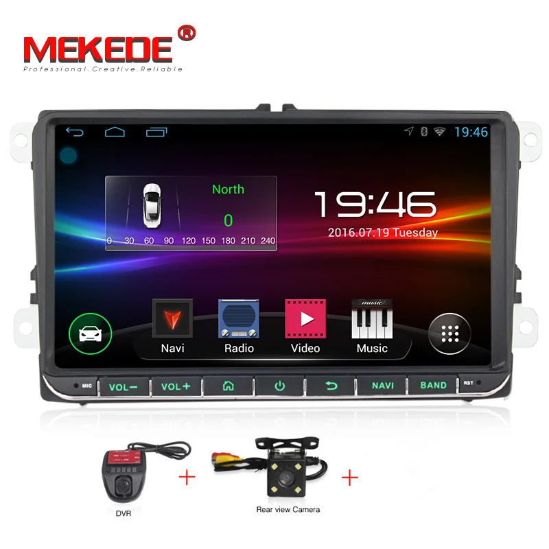 car dvd camera DVR G 9 дюймов Android HD1024* 600 автомобильный радио мультимедиа для Volkswagen Skoda Octavia golf 5 6 touran passat B6 polo tiguan gps навигация - Цвет: car dvd camera DVR G