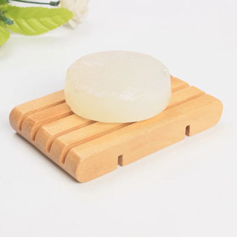 100pcs Natural Wooden Soap Tray Holder Rack Plate Box Container Dish Bathroom Accessories lin3853 | Дом и сад
