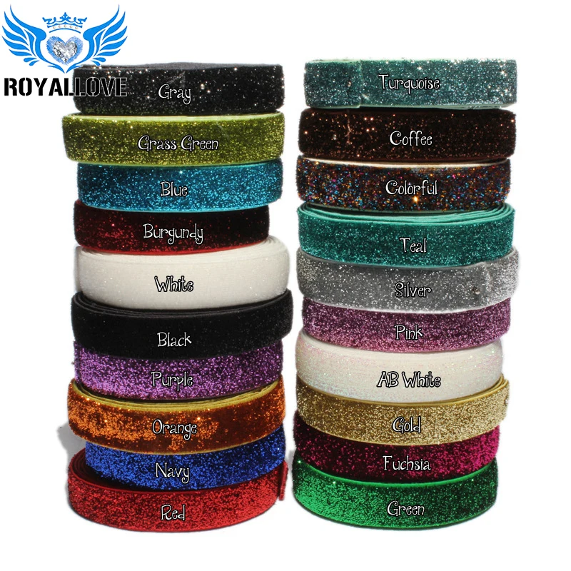 Glitter Fold Over Elastic Band 20 Yards 5/8&quot colors Shiny Rainbow Ribbon FOE for DIY Arts Hair Crafts &amp Sewing Gift | Дом и сад