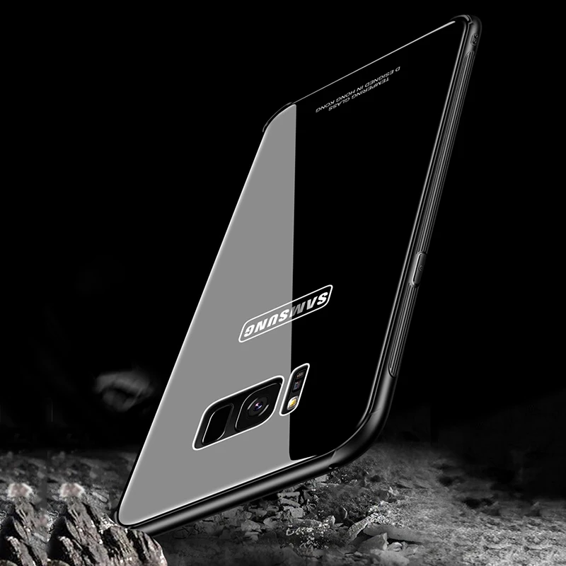 Чехол MAKAVO из закаленного стекла для Samsung Galaxy S8 Plus Note 8 Роскошный Гибридный чехол