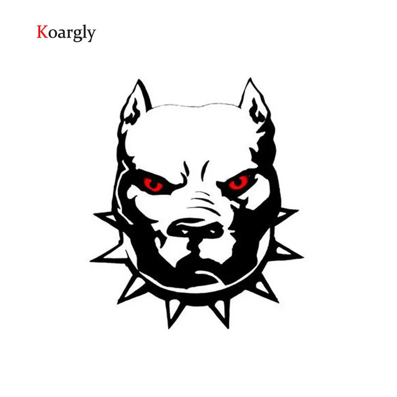 Koargly 19*22 см красные глаза собака питбуль очки с отражающими стеклами винил крутая