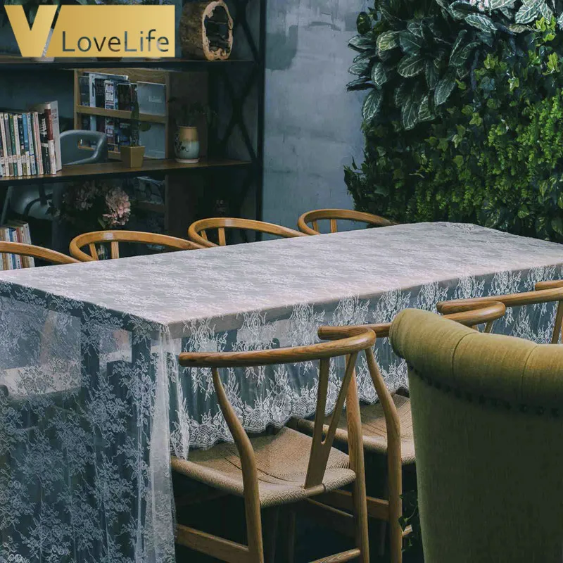 X см Φ белая кружевная скатерть с цветочным рисунком в стиле бохо украшение