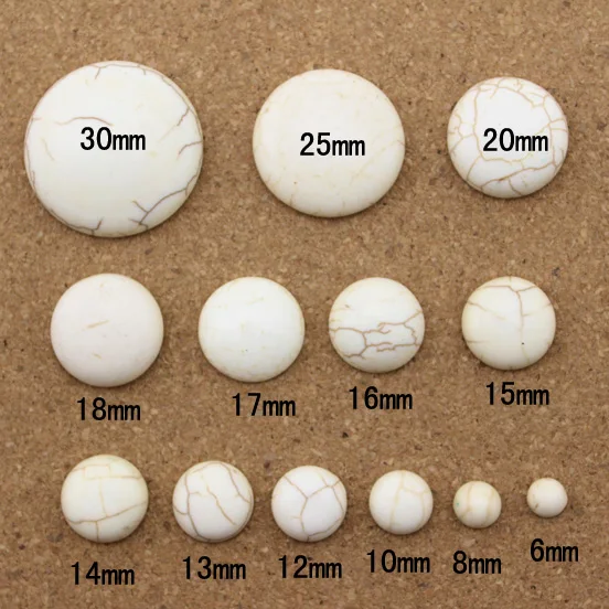 Полукруглые бусины из натурального белого бисера 10 шт./лот 6 30 мм с плоским