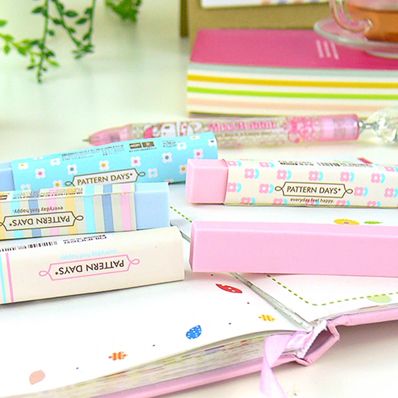 1 шт. цветные резиновые ластики в полоску для офиса канцелярские принадлежности