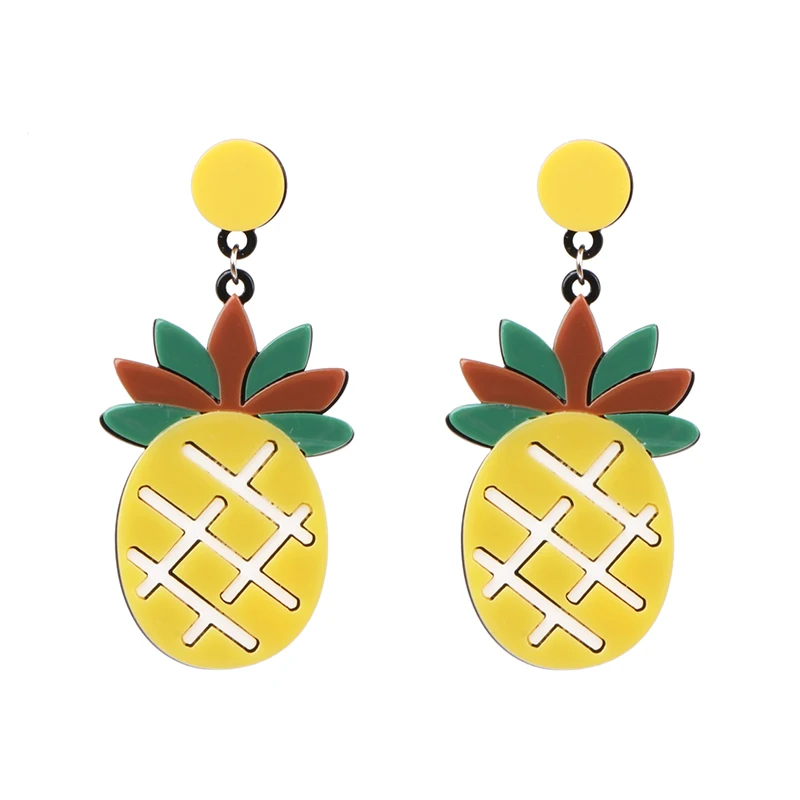 Новые трендовые Boho фруктовые круглые висячие серьги-подвески ручной работы серьга в виде арбуза женские свадебные подарки ювелирные изделия - Окраска металла: 52376
