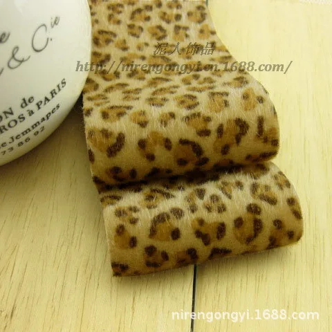 Новая зимняя 5*91 см Ткань из конского волоса с леопардовым принтом атласная лента