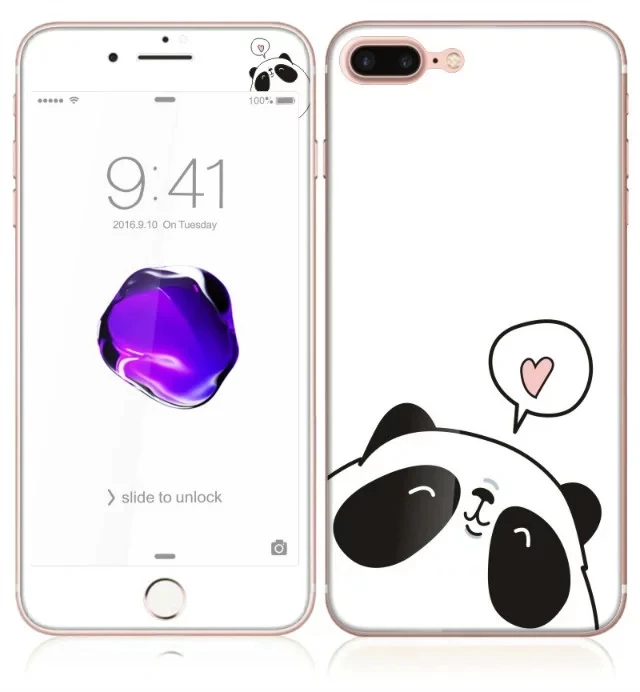 3D изогнутые матовые закаленное Стекло на для iPhone 7/7 плюс модные милые углеродного