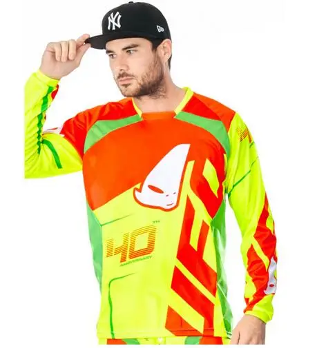 2019 Moto GP горный велосипед мотокросса Джерси T Vestiti делла камиция оранжевый