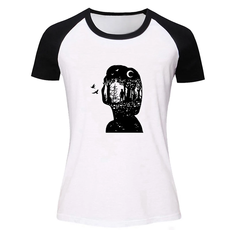 Mind Forest MR & Mrs Sweet Fall in Love Design Женская футболка с короткими рукавами и принтом