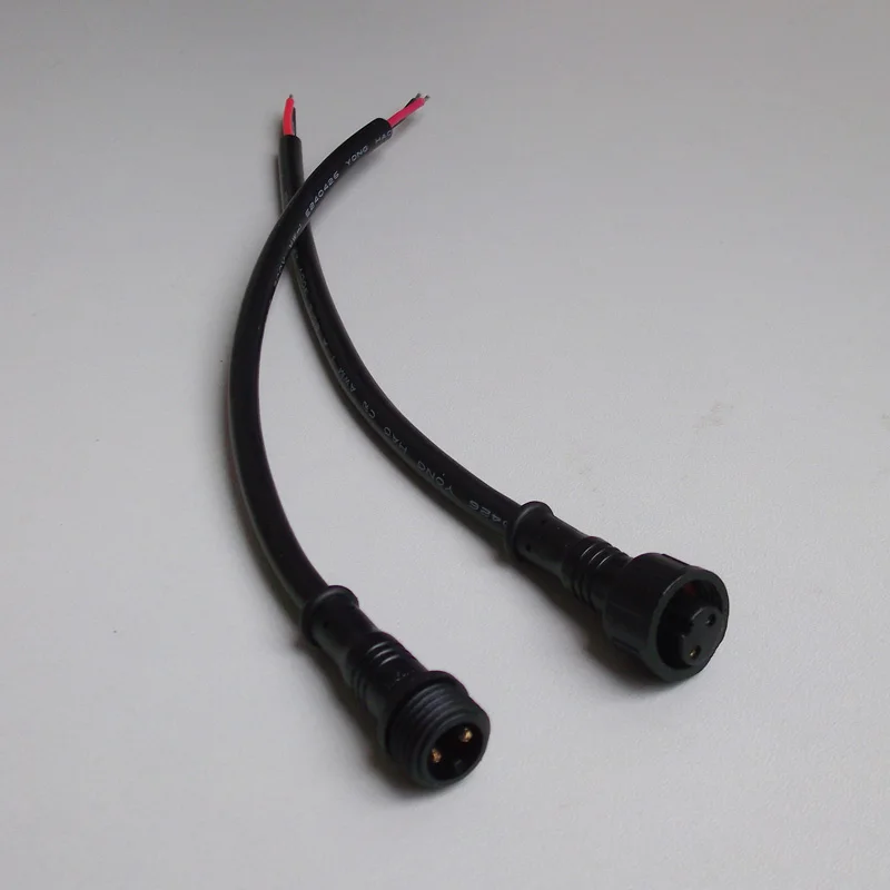 2Pin DC водонепроницаемый разъем адаптера питания провода 0.5mm2 Удлинительный кабель