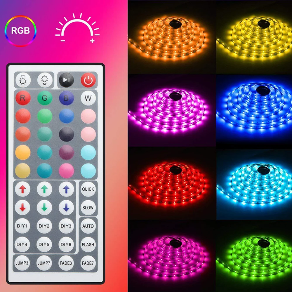 Светильник прокладки DC 12V Epoxy Водонепроницаемый 5050 белый/теплый белый/RGB красочный набор светильник полосы шатер светильник полосы 44key контроллер