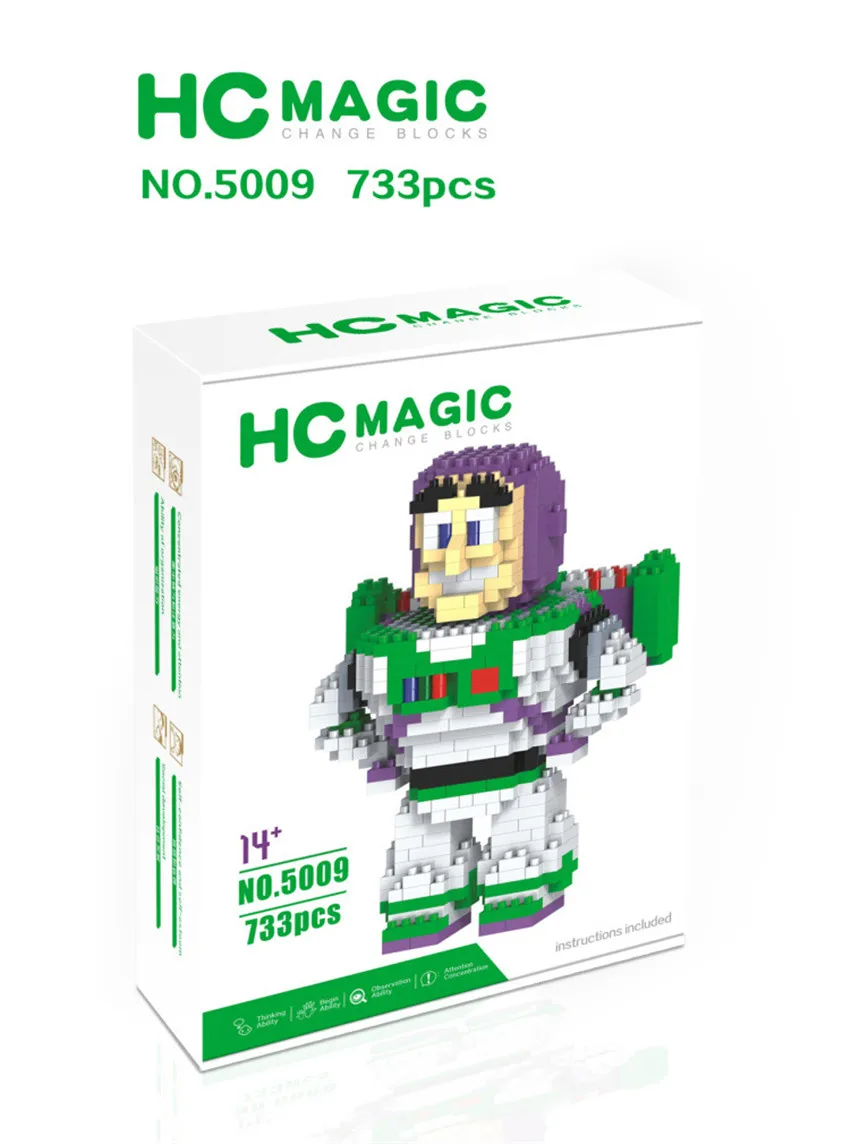 HC Magic alien DIY Мини здание нано космический человек блоки Детская игрушечная