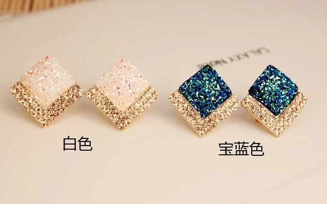 Новые брендовые Популярные темпераментные Роскошные модные квадратные серьги