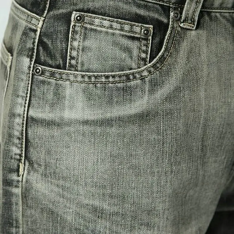 2020 мужские брендовые джинсы высокого качества серые мешковатые в стиле ретро