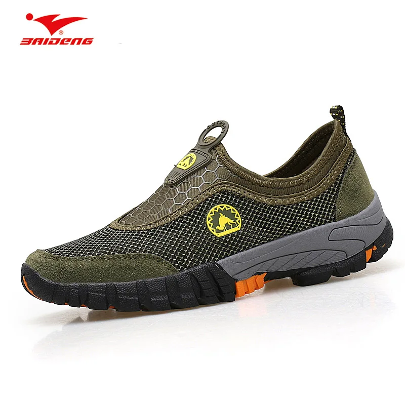 Baideng/водонепроницаемая кожаная походная обувь Ультралегкая Уличная Мужская для