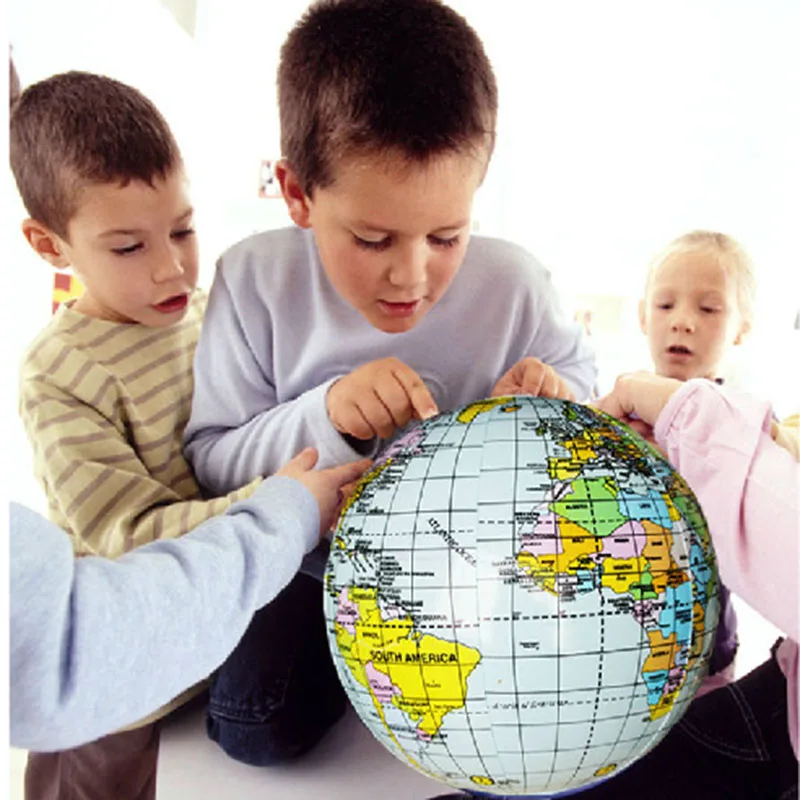 Надувной Глобус пляжный мяч из ПВХ Карта мира раннее образовательное обучение