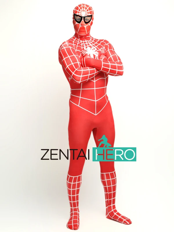ZentaiHero красное Мужское боди супергерой Человек-паук костюм 2017 Хэллоуин косплей