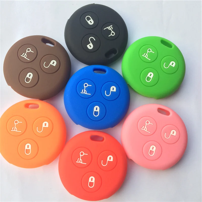 13 Цветов силиконовые ключа автомобиля чехол держатель мешка Shell кожи для Benz Smart City