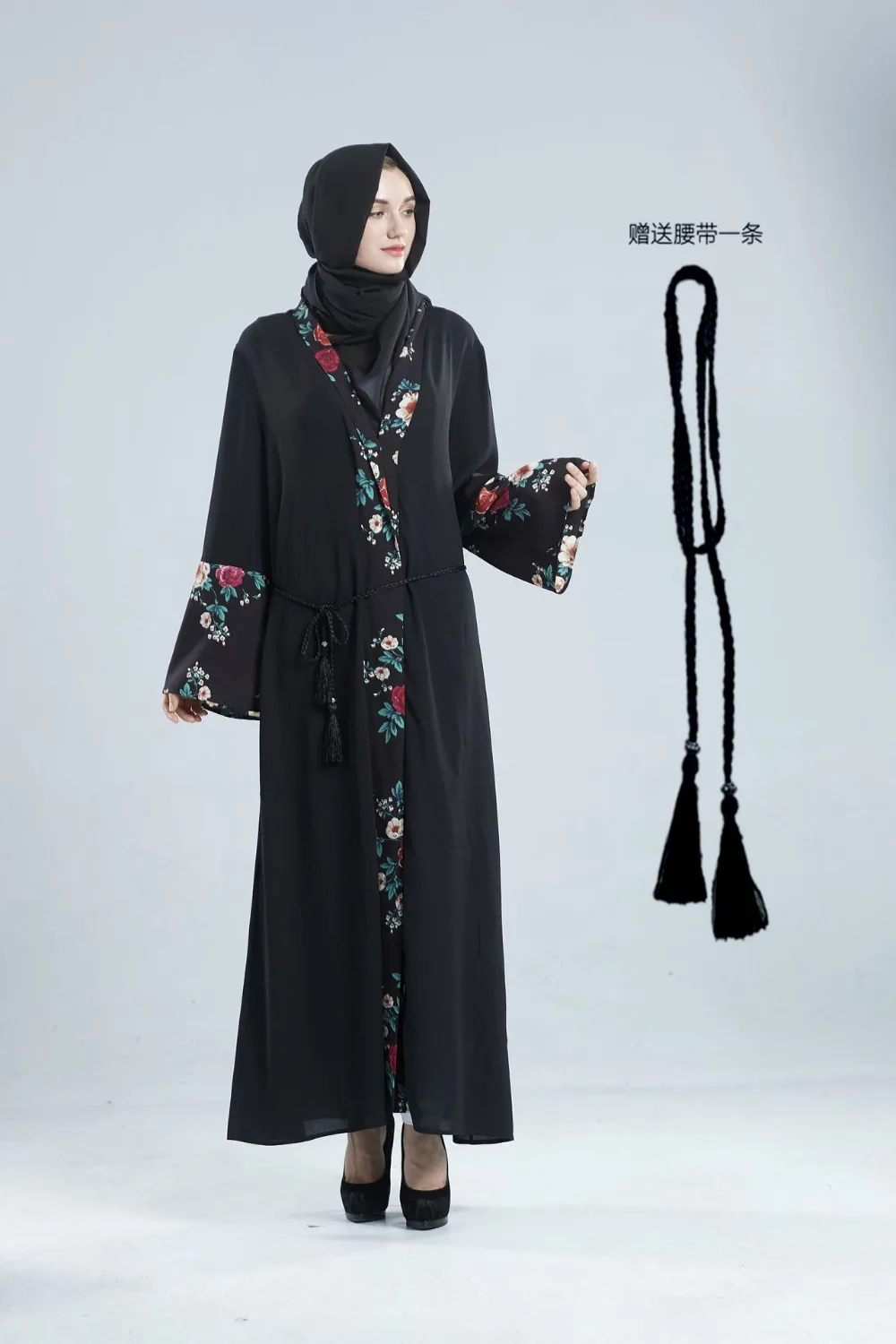 Элегантное платье с принтом длинное платья Jubah одежда для мусульманской молитвы